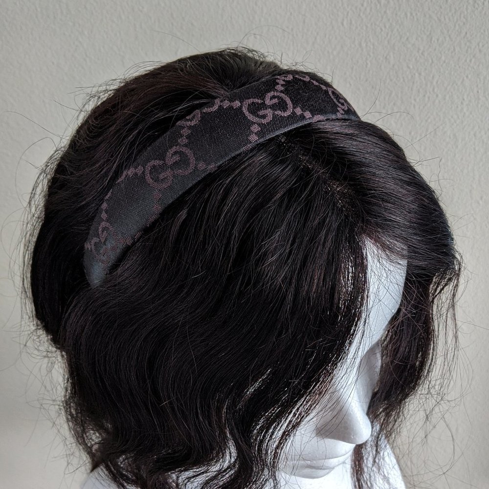 Gucci Monogram Chocolate Brown Vintage Headband